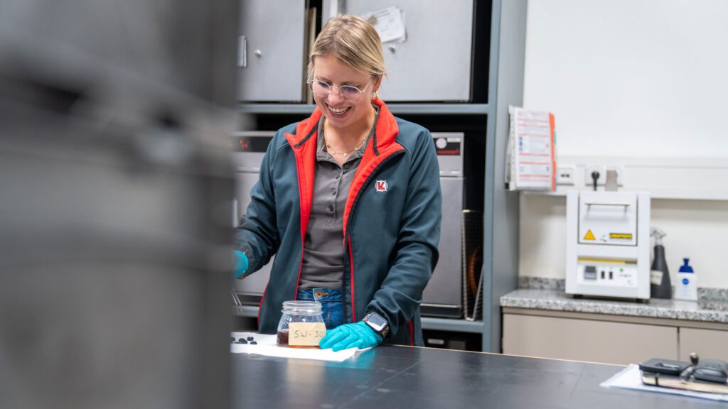 In the laboratory, parts are tested under specific conditions