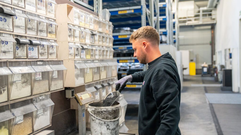 Mischungsentwicklung für Musterteile