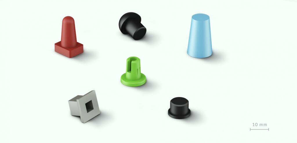 3D Renderings unterschiedlicher Dämpfer & Stopfen