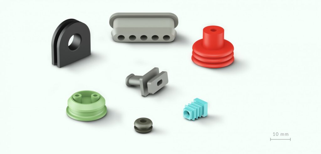 3D Renderings unterschiedlicher Gummitüllen